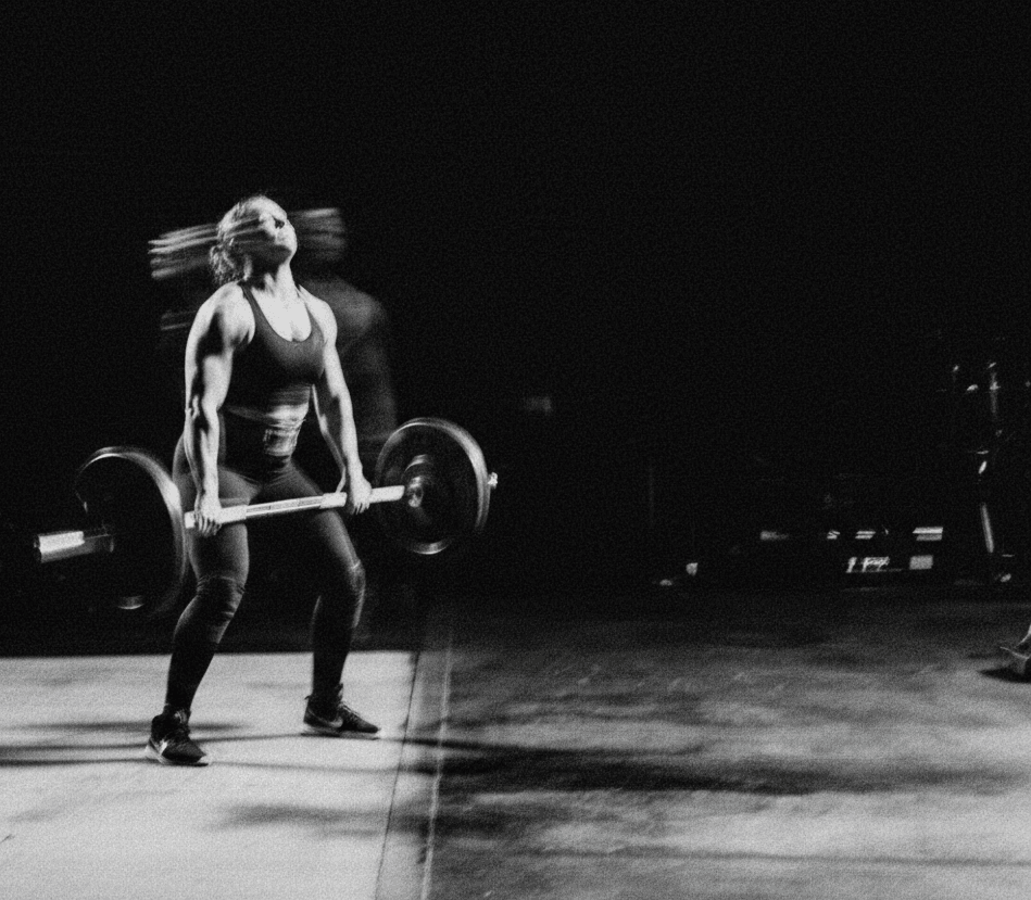 Lifter preparing for a heavy barbell set